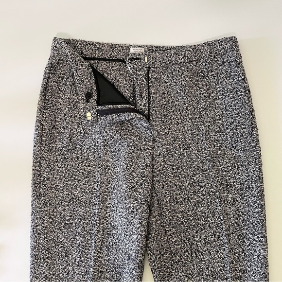 Agnona Italy Alpaca Wool Textured Trouser Pant Black White IT 46 US 10 Medium - Picture 7 of 13